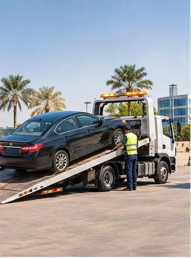 Salwa Road flatbed towing and vehicle transport in Al Hofuf